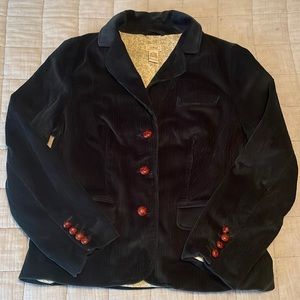 🍂Perfect for fall women’s size 16 navy L.L. Bean corduroy blazer 🍂